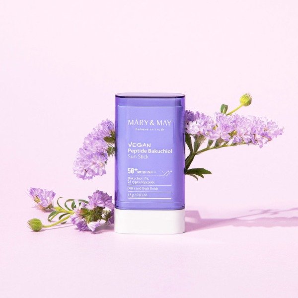 Producto - Mary And May Vegan Peptide Bakuchiol Sun Stick 18g
