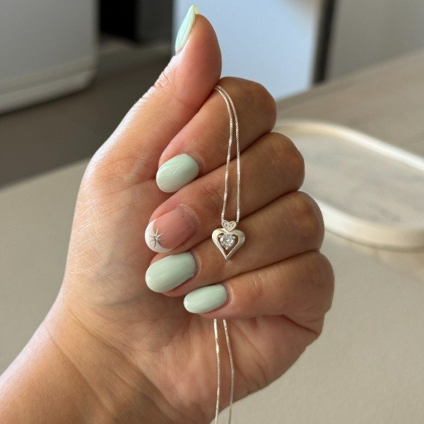 Producto - CONJUNTO -PLATA 925- CADENA VENECIANA 40cm + DIJE AMORE