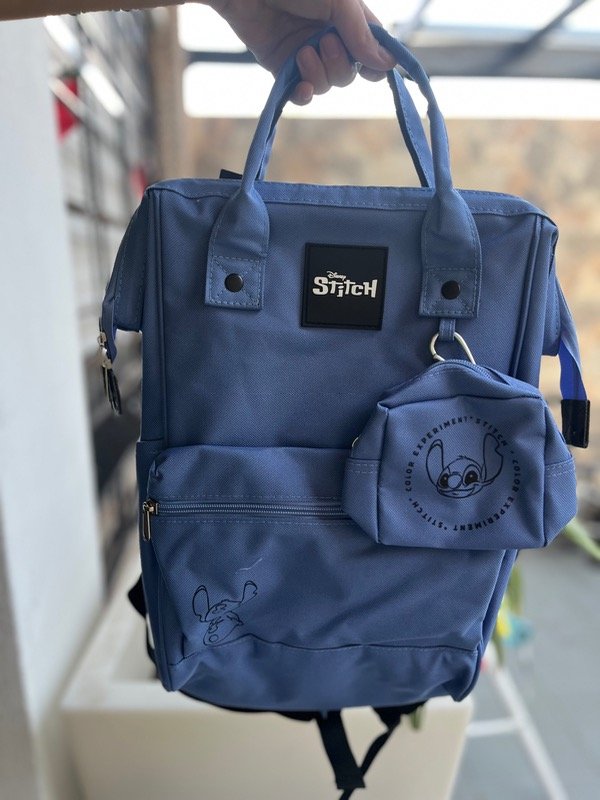 Producto - Mochila boca de pez stitch azul
