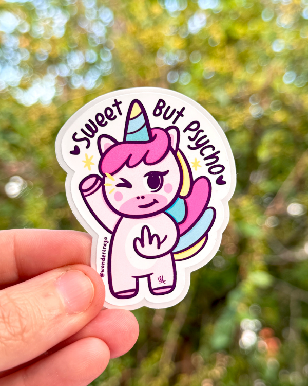 Producto - STICKER humor kawaii UNICORNIO