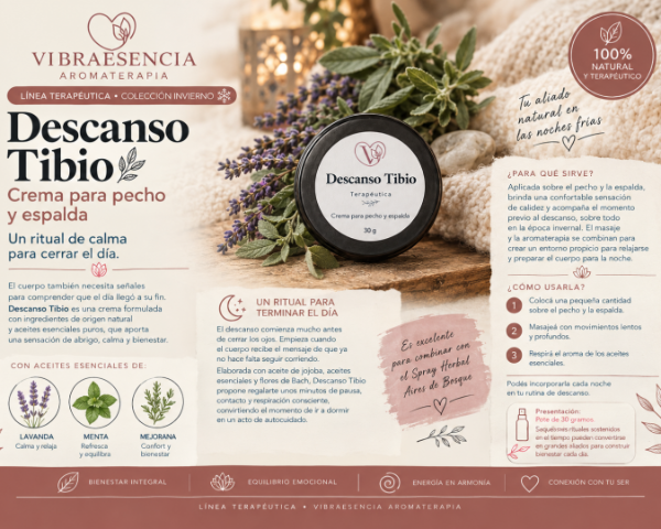 Producto - DESCANSO TIBIO  Crema para pecho y espalda - 0