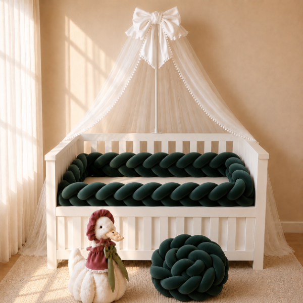Producto - Chichonera Trenzada de Plush de 3 Cabos (Verde Ingles)