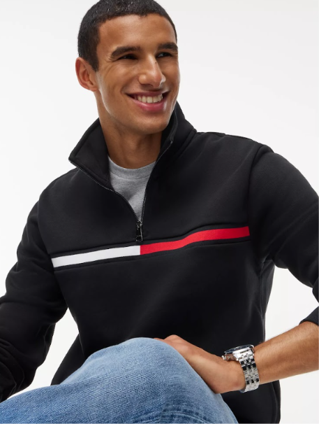 Producto - Flag Stripe Logo Quarter-Zip Sweatshirt Negro - 2