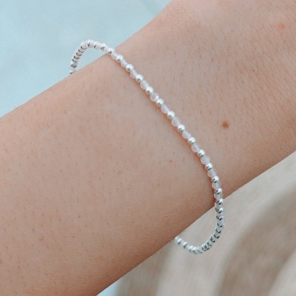 Producto - Pulsera Blanca Malena Plata 925