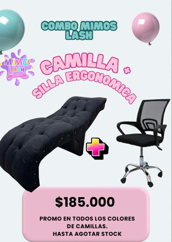 Producto - combo camilla + silla ergonómica