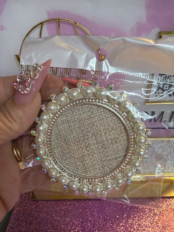 Producto - Paleta redonda con perlas