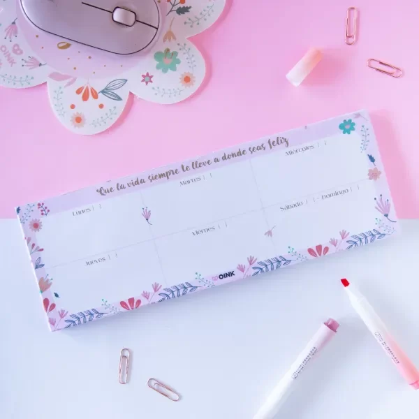 Producto - PLANNER ALARGADO 52 HOJAS FELICIDAD