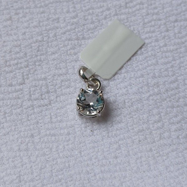 Producto - Dije Plata 925 con topacio claro redondo