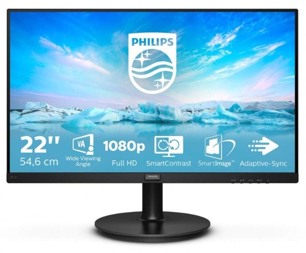 Producto - MONITOR PHILIPS 22" 21.5" FULL HD PANEL VA LED HDMI VGA AUDIO AURICULAR