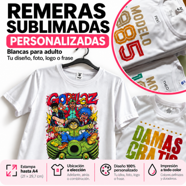 Producto - Remera Sublimada Personalizada - Adolecente - 2