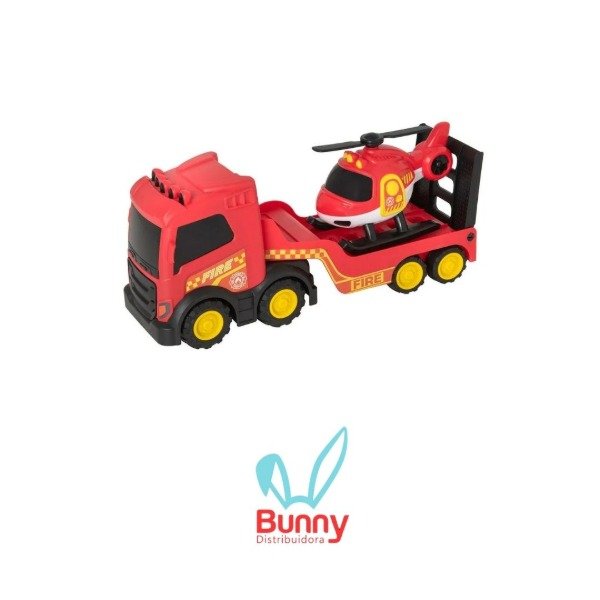 Producto - Camiones Robustos 40cm. "Camion Transportador +  Helicoptero Bombardero"