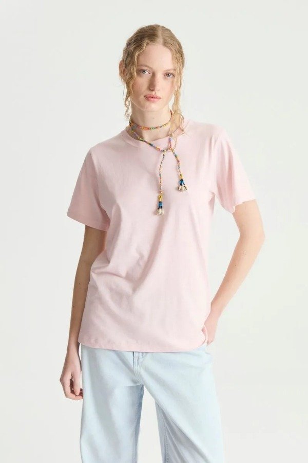 Producto - REMERA PIMA ESSENTIAL ROSE DUST