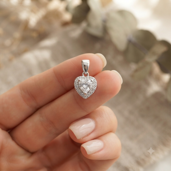 Producto - Dije corazón con cubic - 1