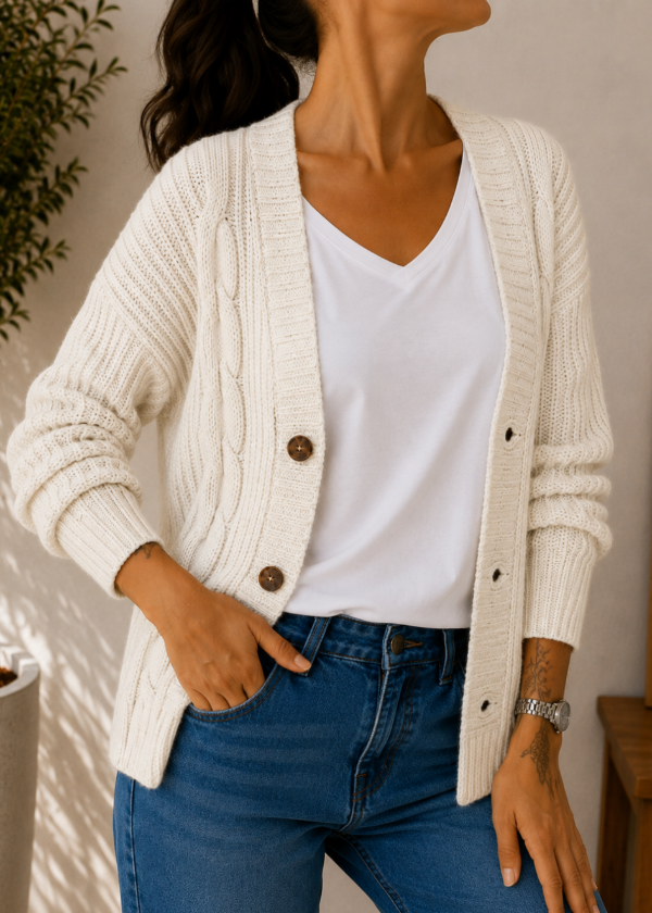 Producto - Cardigan Acrilico Crudo