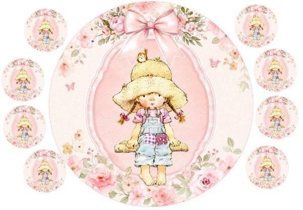 Producto - LAMINA COMESTIBLE SARAH KAY REDONDA 3 - 1