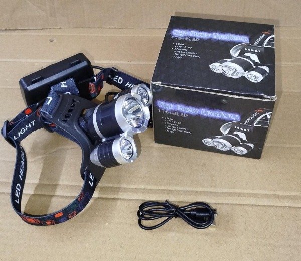 Producto - LINTERNA MINERA 3 FOCOS LED RECARGABLE