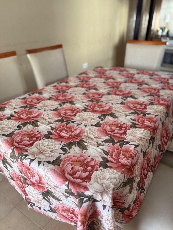 Producto - Mantel Antimanchas e impermeables 2 x 1,45-  Peonias vintag