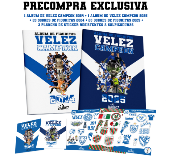 Producto - Album De Figuritas Velez Campeon 2024/2025 + 40 Sobres + 3 Planchas De Sticker