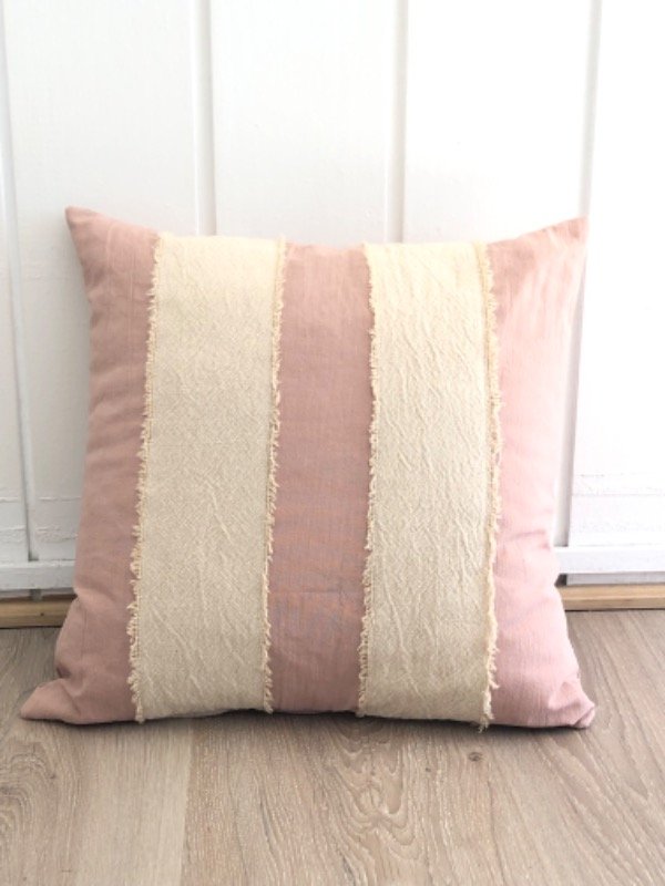 Producto - Almohadón 40x40 rosa viejo+ crudo