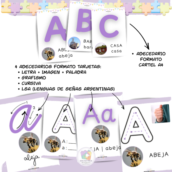 Producto - PACK 5 ABECEDARIOS INCLUSIVOS - 1