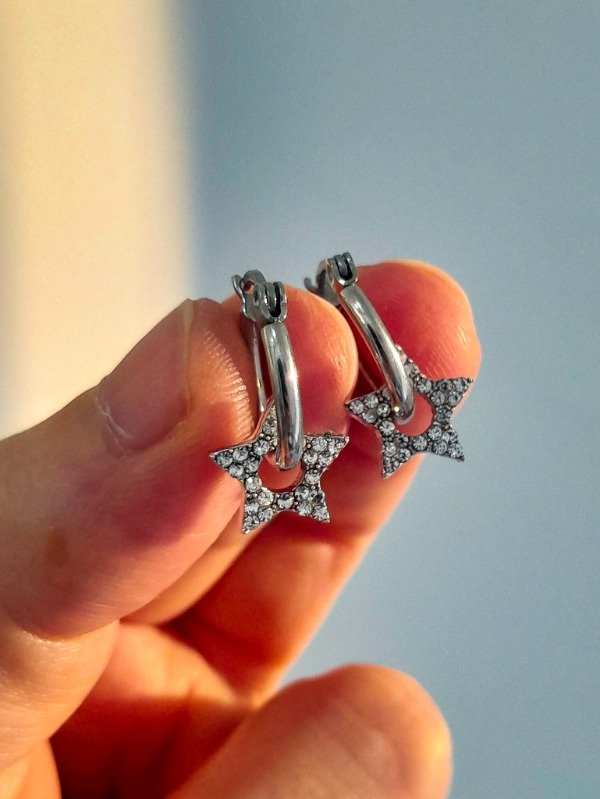 Producto - Aros Argollas Dije Pasante Estrella