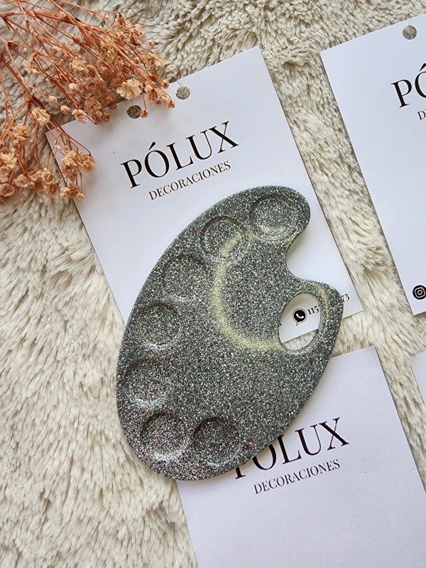 Producto - Paleta pintor mini - Glitter plateado