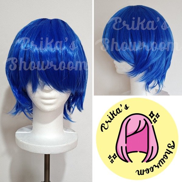 Producto - Peluca corta desmechada con flequillo azul 99