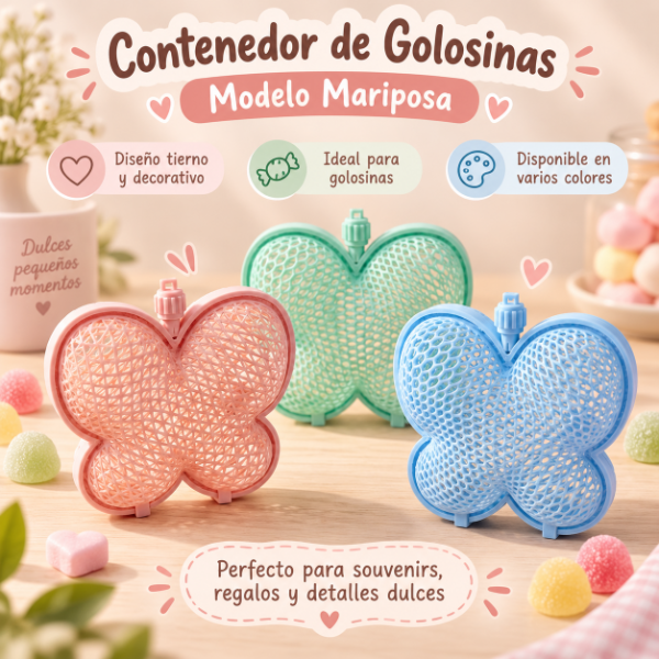 Producto - Contenedor de Golosinas Mriposa 3D