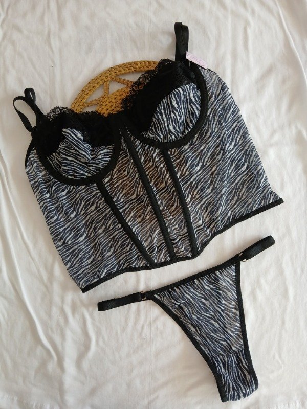 Producto - Corset Tokio cebra + bombi T.100