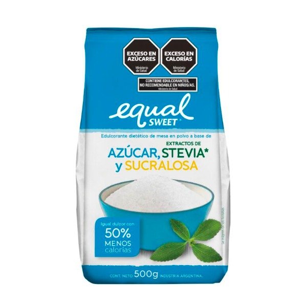 Producto - Extractos de Azucar, Stevia y Sucralosa x 500g EQUAL SWEET