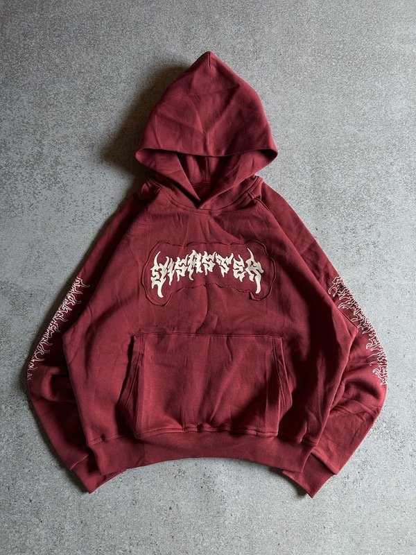 Producto - HODDIE BOXY FIT DISASTER BORDO