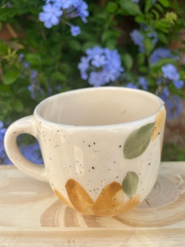 Producto - Taza Ceramica Premium Flores Amarillas