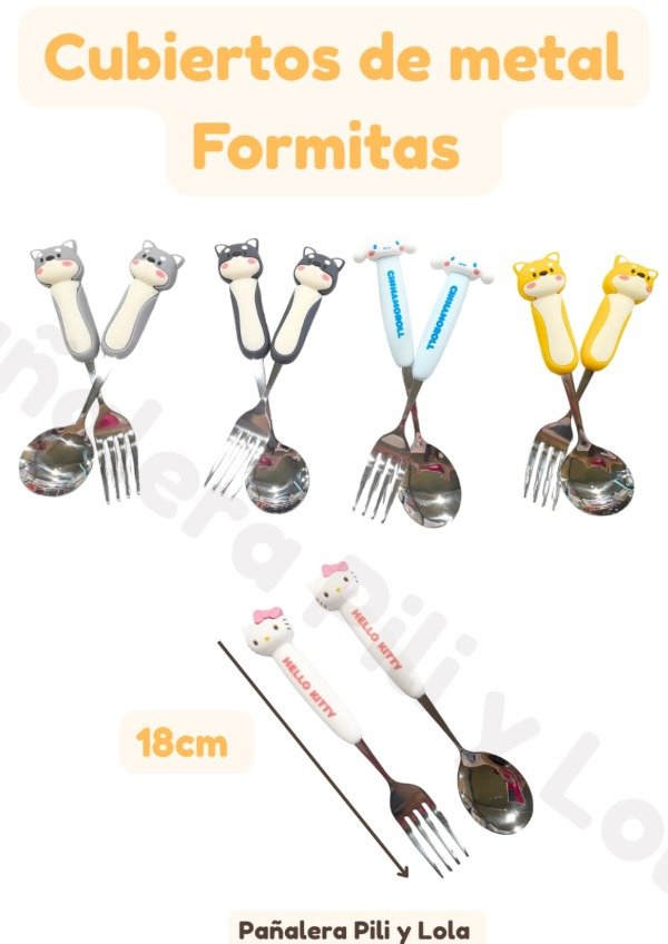 Producto - Cubiertos de metal formitas 18cm (consulta modelo disponible)