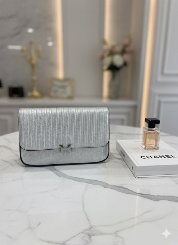 Producto - Cartera Tipo Hermes + Monedero - Silver