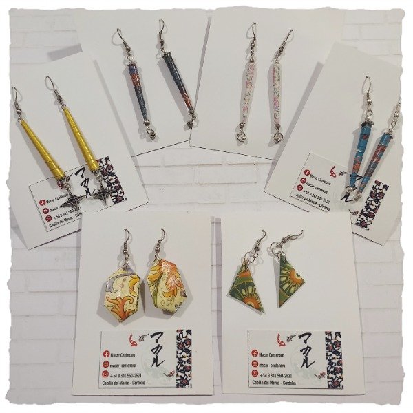 Producto - Aros de Origami Macar - Serie Septiembre