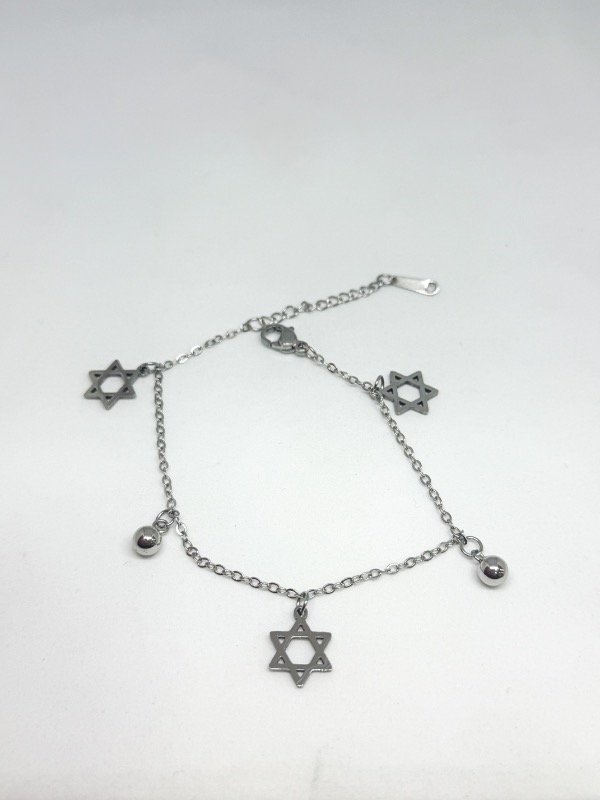 Producto - Pulsera de acero quirúrgico estrella de David