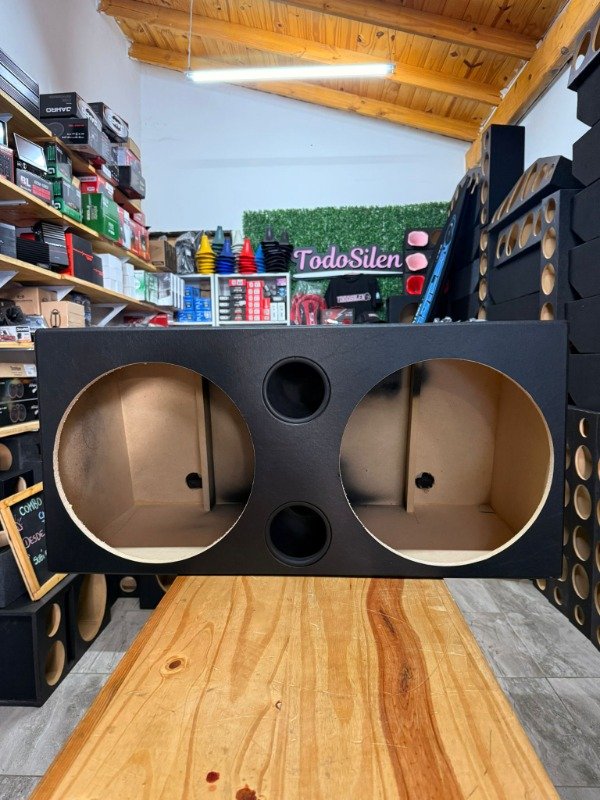 Producto - CAJON DOBLE PARA SUBWOOFER 15 PULGADAS DUCTADO EN MDF