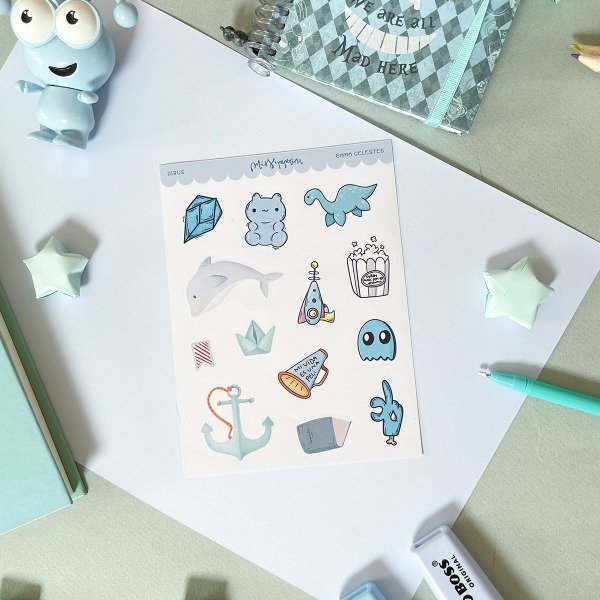Producto - Stickers Dibus - Gama Celestes