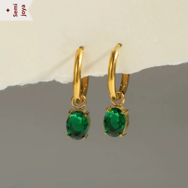 Producto - Aros Gemma Verde - 0