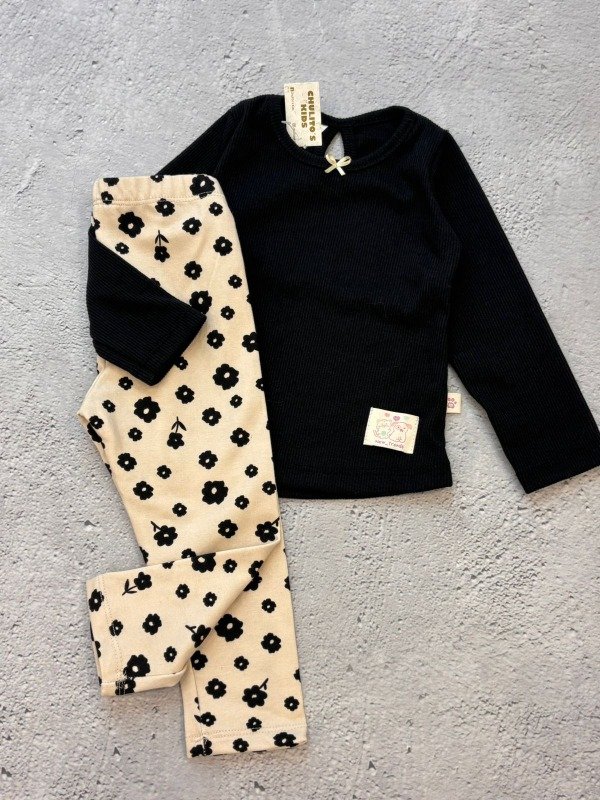 Producto - Camiseta morley negra moñito beba