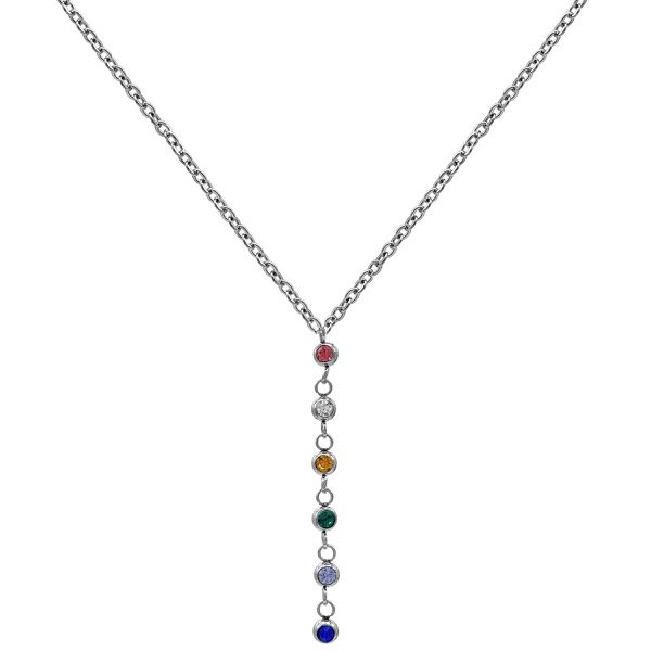 Producto - Collar de acero quirúrgico - 39 a 44cm - Espejito 1mm - Brillos