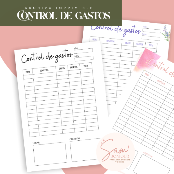 Producto - Archivo digital: Control de gastos