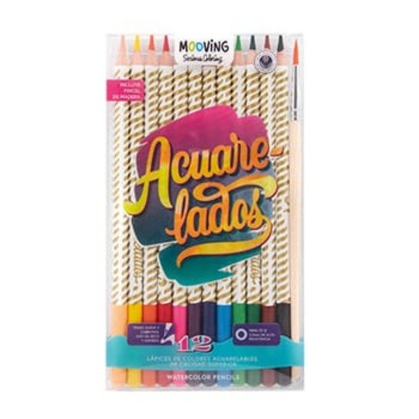 Producto - LÁPICES MOOVING ACUARELADOS X12