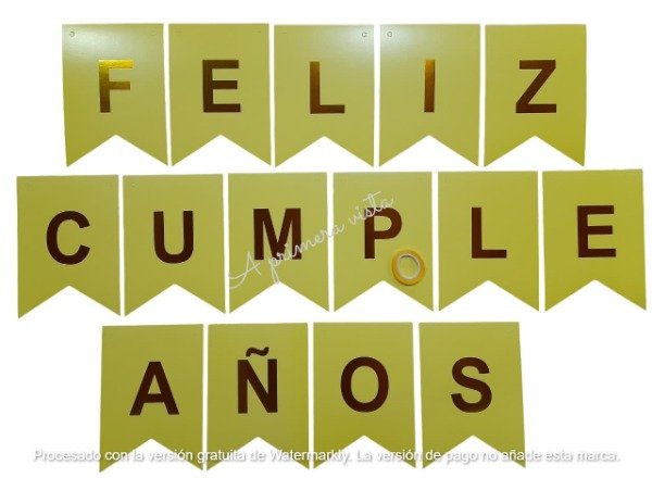 Producto - Banderin pastel amarillo