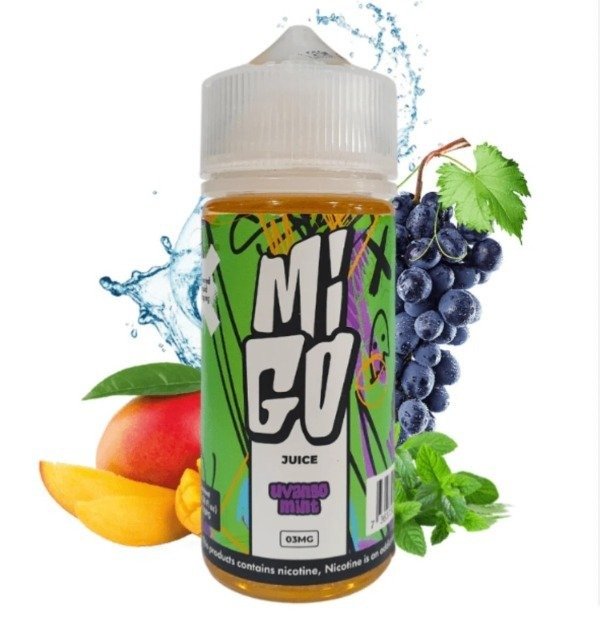 Producto - LIQUIDO MIGO (100 ML) - UVANGO MINT- UVA, MANGO, MENTA 3MG