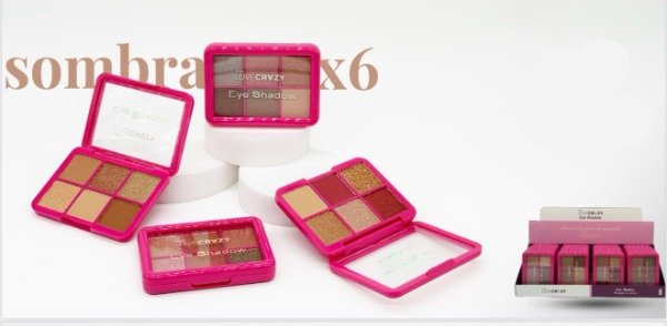 Producto - Caja x24u Paleta de sombras x6 tonos Love Crazy Tejar