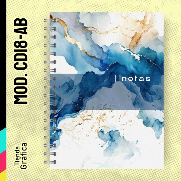Producto - Cuaderno C18- Abstracto Azul