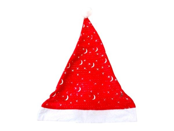 Producto - GORRO NAVIDAD CHICO LUNA PLATEADA 29X36CM 14902