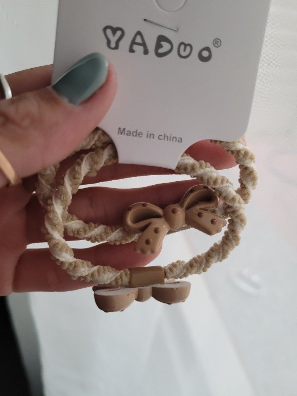 Producto - Pack x2 colitas coquette - moños marrones con puntitos