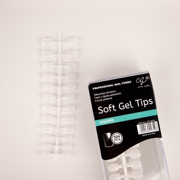 Producto - TIPS SOFT GEL CUADRADOS PRELIMADOS 504PCS CITY GIRL JPT-ME24
